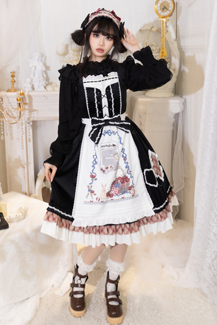 Little Red Riding Hood Ruffle Bowknot Sweet Lolita Jsk Dress