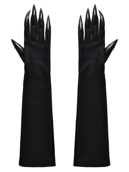 Gothic Punk Black Halloween Gloves