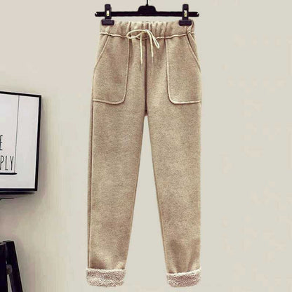 Print Letter Pieces Vest Sweater Three Fleece Pants Monster Casual