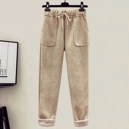 Letter Monster Set Sweater Pants Casual Vest Fleece