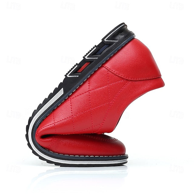 Men's Quilted Blue Faux Leather Sneakers - Stylish Lace-Up