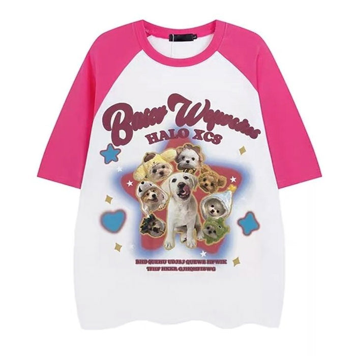 T-shirt graphique surdimensionné pour chiot