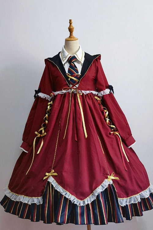 Black Gothic OP Dress Lolita Long Sleeves Alchemy Witch - Altfashion Shop