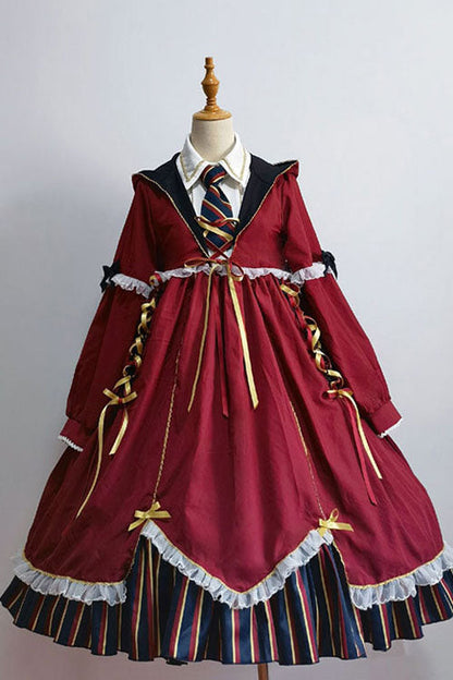 Black Gothic OP Dress Lolita Long Sleeves Alchemy Witch - Altfashion Shop