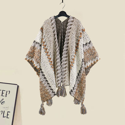 Dress Wrap Boho Slip Vintage Print Split Shawl