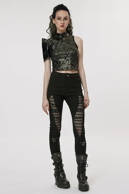 Women's Punk Patent Leather Body Harness