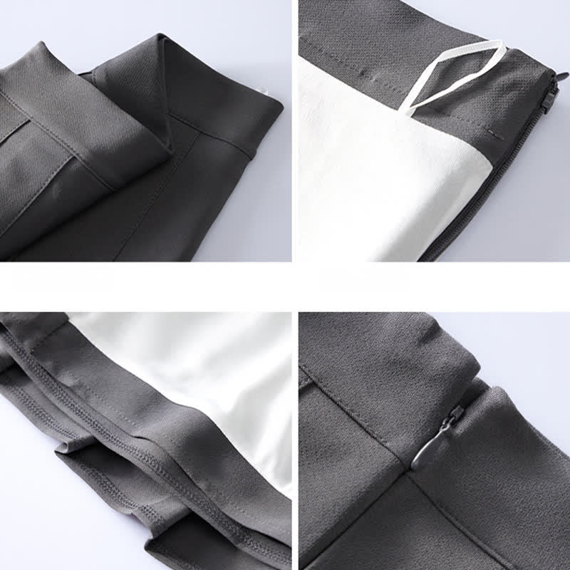 Skirt Pink Sleeve Pleated Rhombus Print Shirt Long Vest