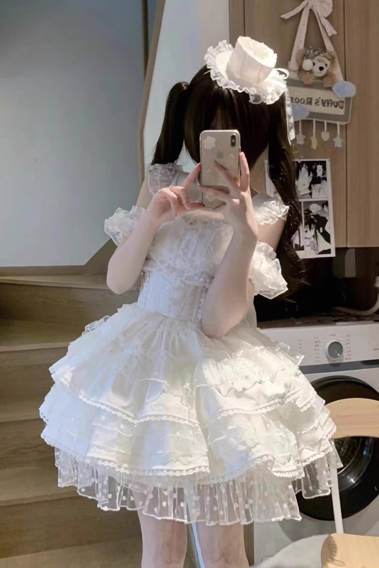 Multi-Layered Bow Lace Sweet Lolita Dress