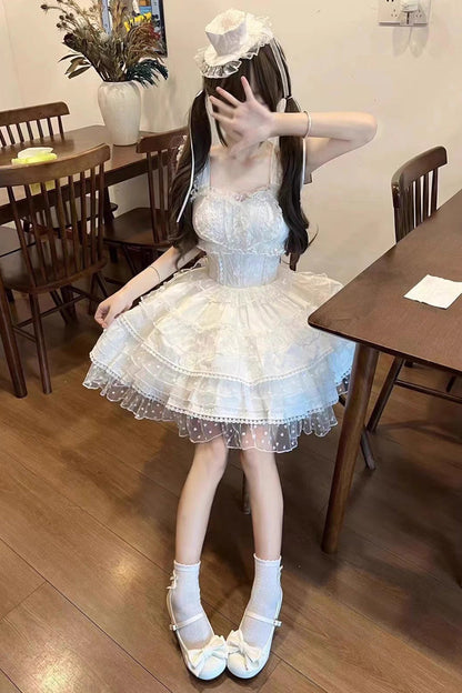 Multi-Layered Bow Lace Sweet Lolita Dress