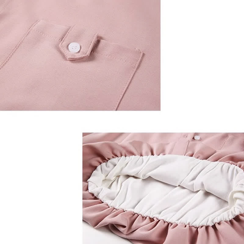 Chemise à revers rose et pantalon de costume décontracté