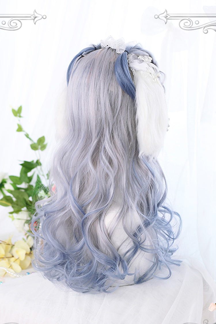 Ombre Dyed Long Wavy Wig with Big Curls