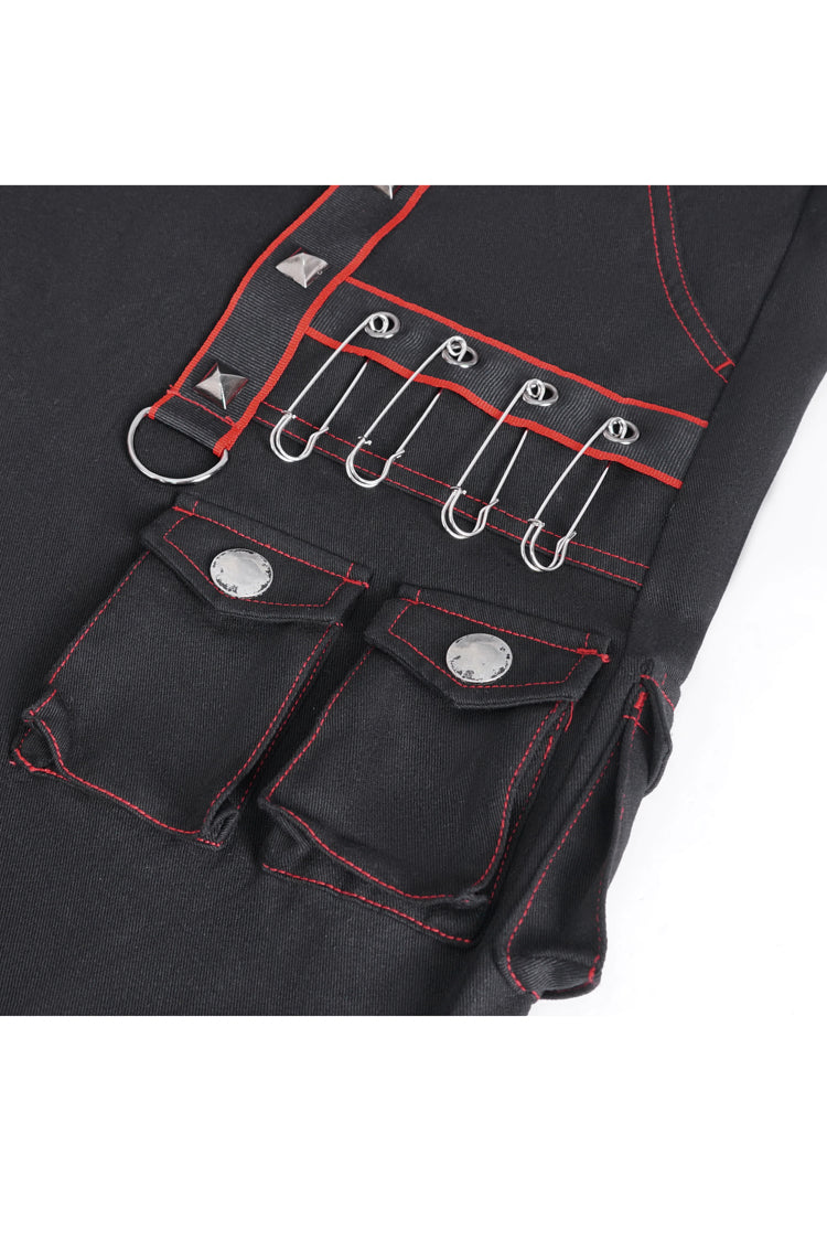 Gothic Trumpet Pants with Contrast Stitching