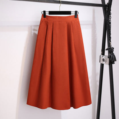 Waist Sweatshirt Vintage Bamboo Pleated Skirt Print High