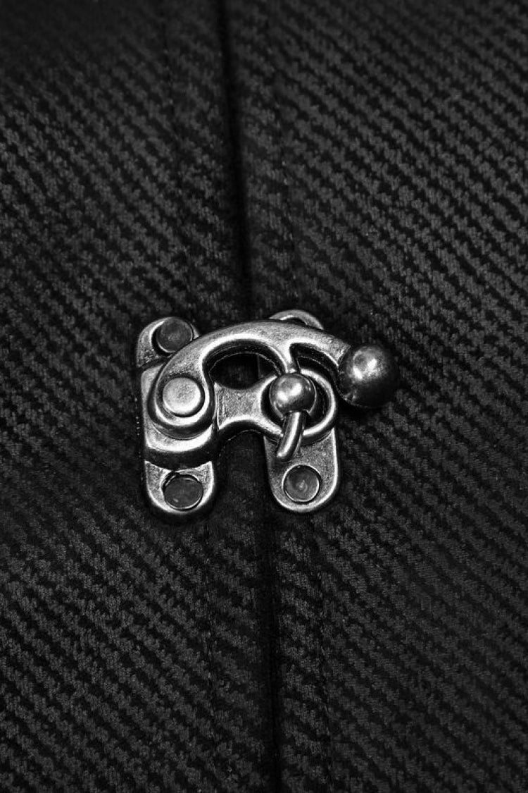 Steampunk Vest with Metal Buttons and Stitching