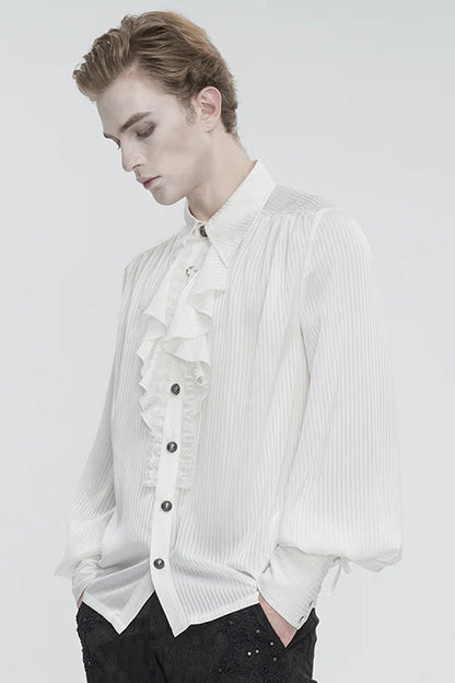 Ruffled Lace Gothic Men's Shirt