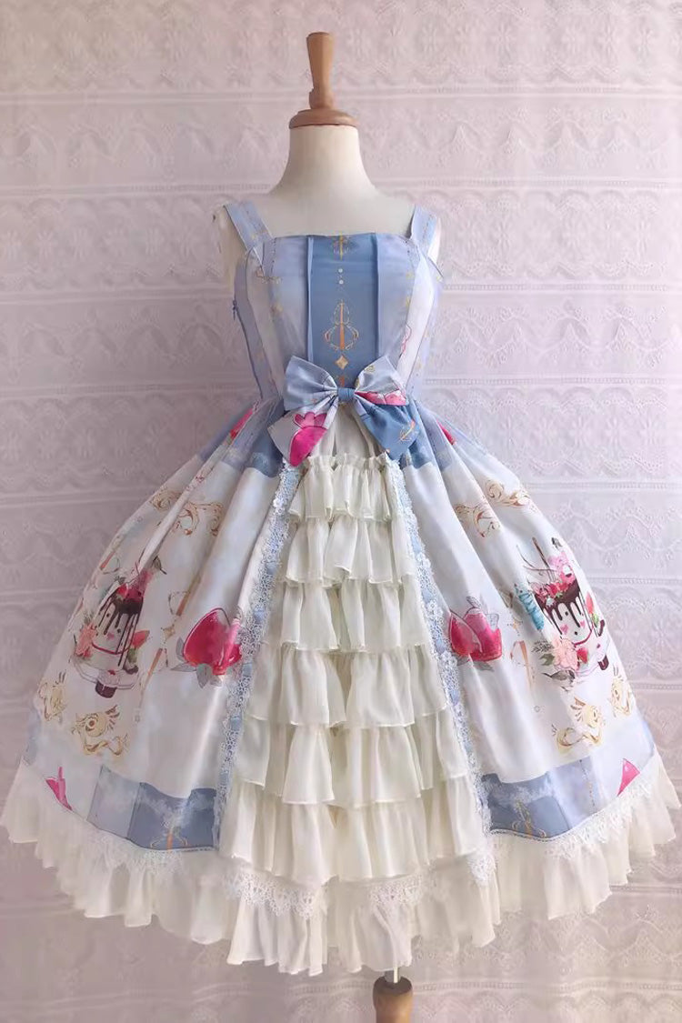 Cool Summer Dessert Print Ruffle Cardigan Jsk - Sweet Lolita