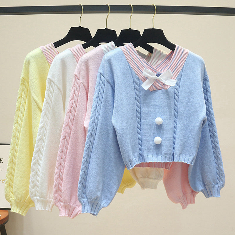 SpreePicky Sweet Bow Short Sweater SP13315