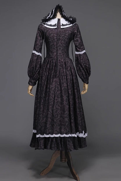 Sweet Lolita Dress with Bowknot and Ruffled Sleeves