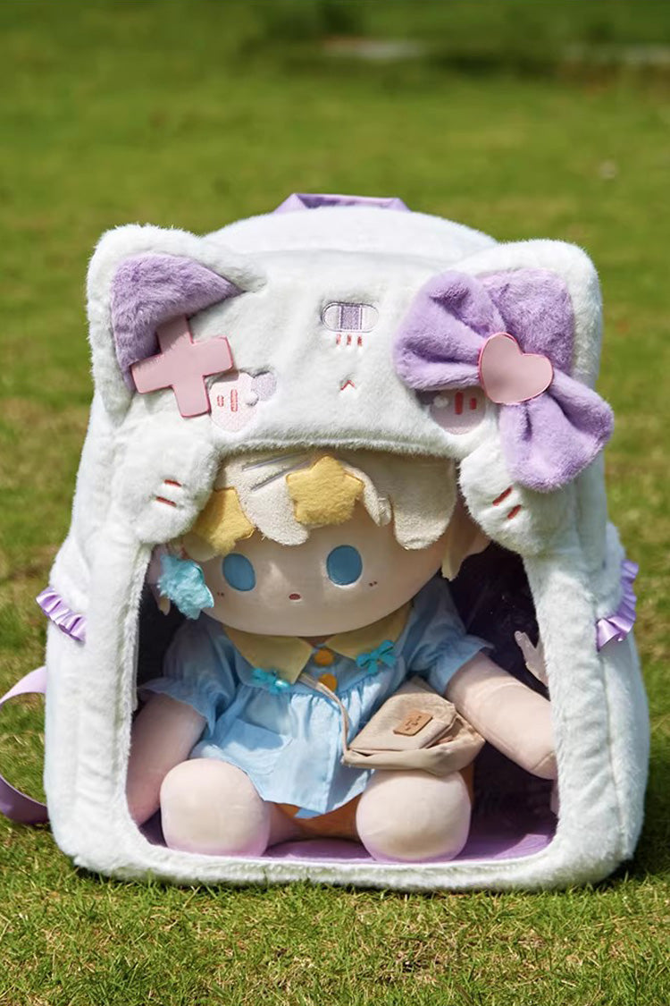 Plush Cat-Ear Bow Decor Sweet Lolita Bag in Five Shades