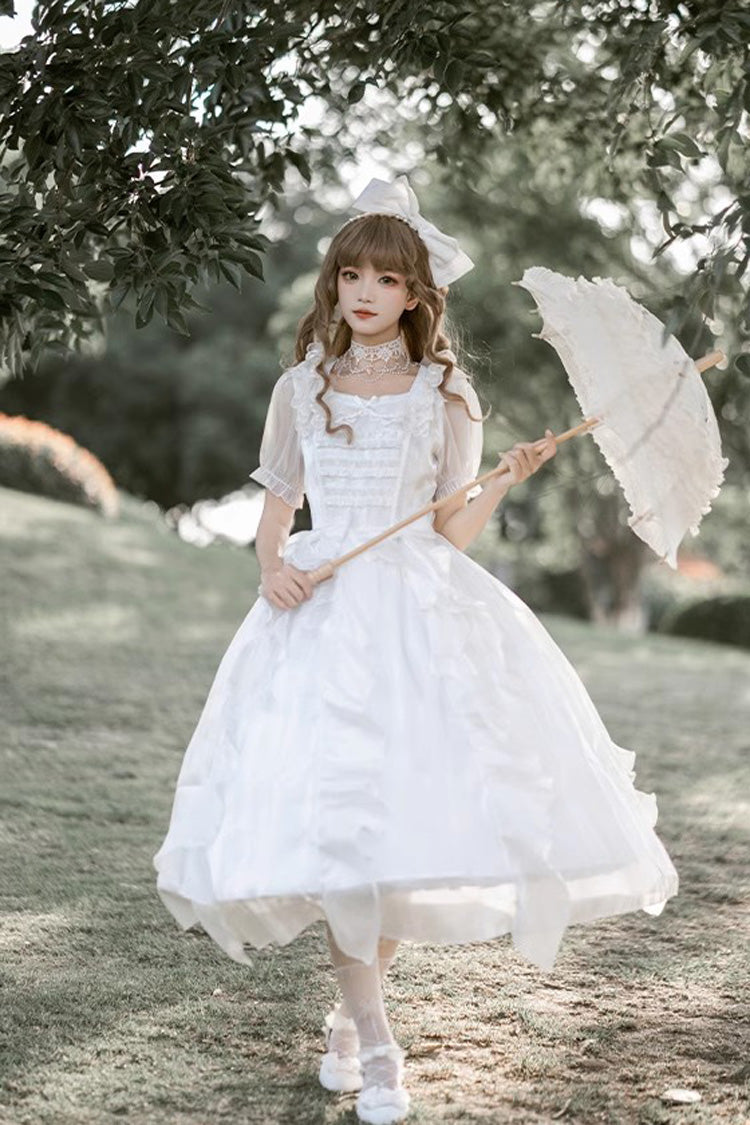 Ivory Fantasy Fairy Ruffle Sleeve Elegant Lolita Gown