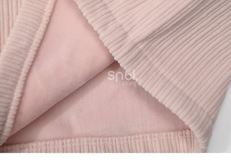 Pink Plush Bunnies Straight-leg Cut Pants