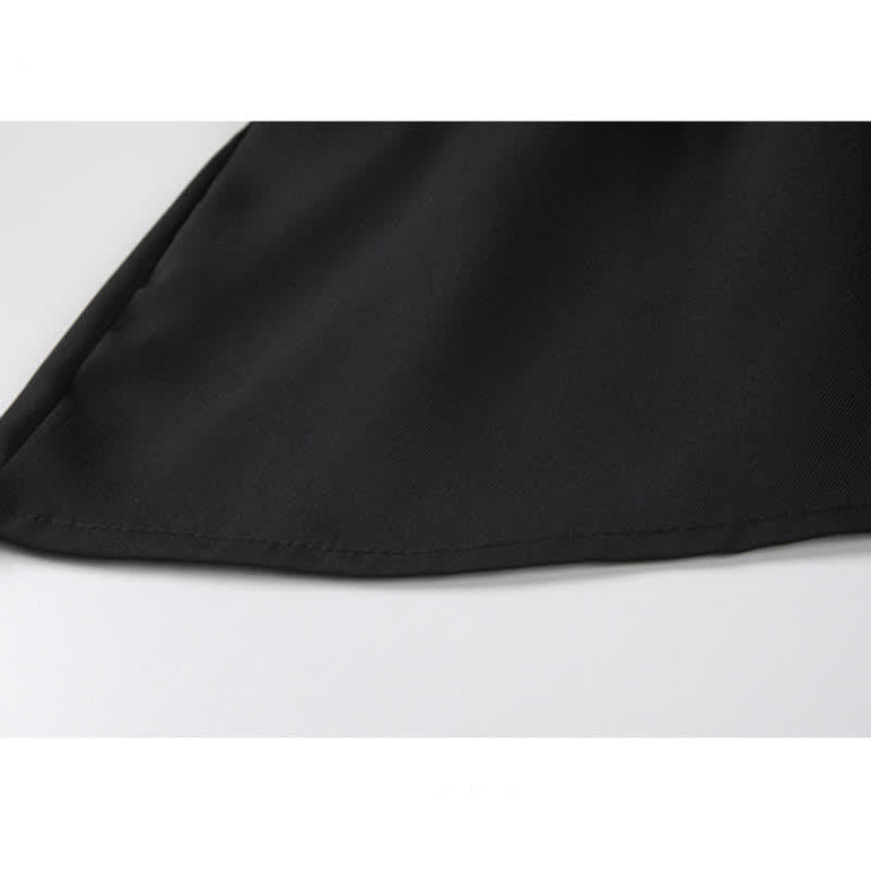 Knit Sweater Cross Slip Dress Ruffled Hem