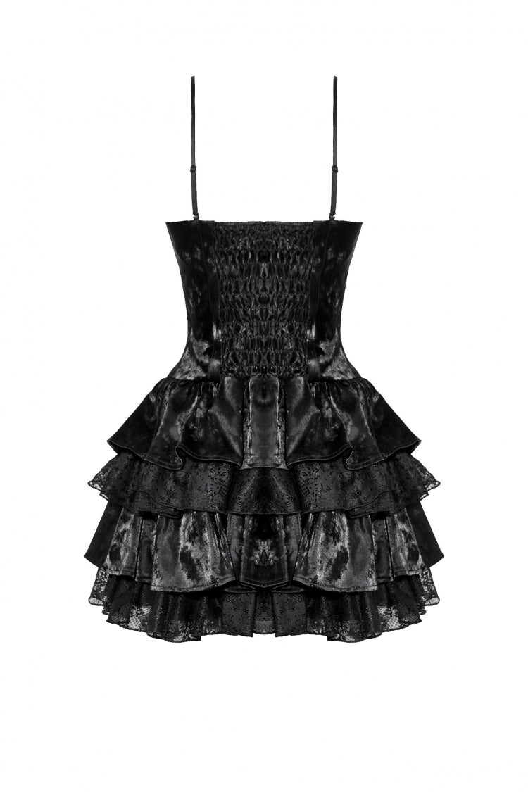 Ruffled Punk Slip Dress for Parties and Graduation