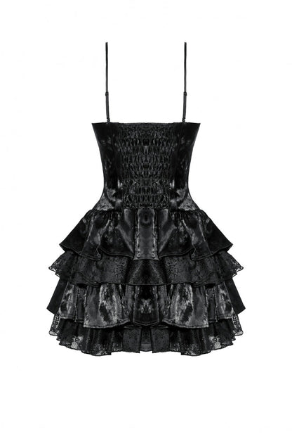 Ruffled Punk Slip Dress for Parties and Graduation