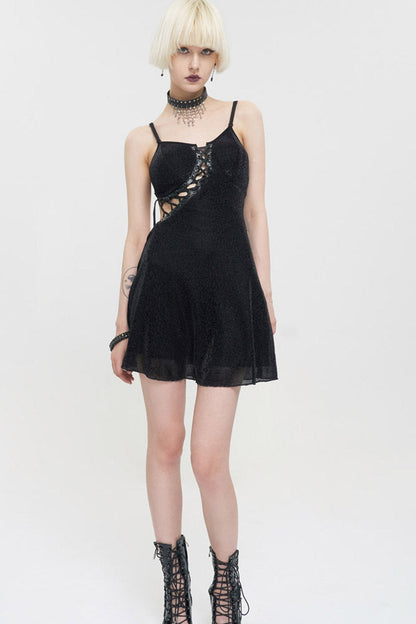 Womens Backless Dress with Chest Straps