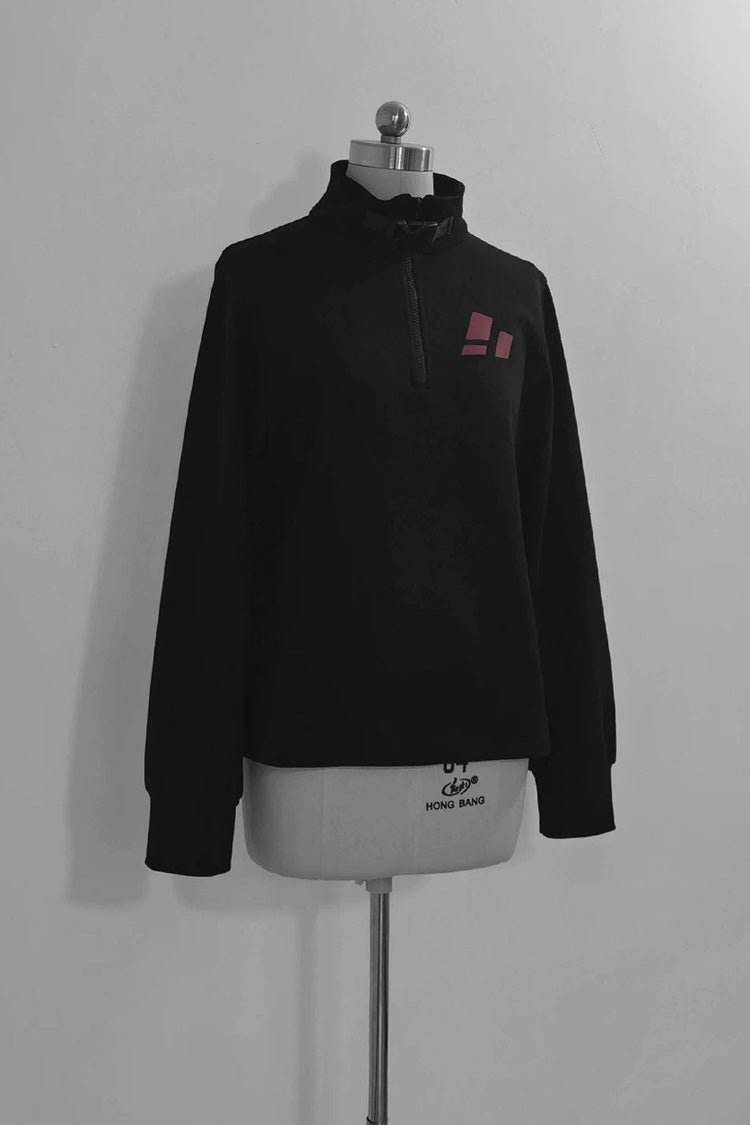 Stand Collar Long-Sleeve Gothic Prince Ouji Shorts Set
