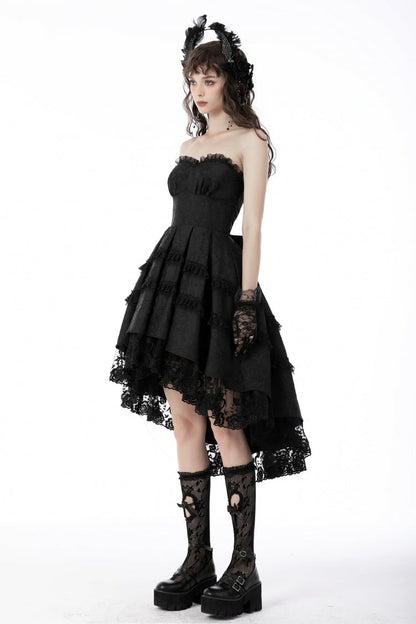 High-Low Lace Slip Dress for Weddings and Graduation