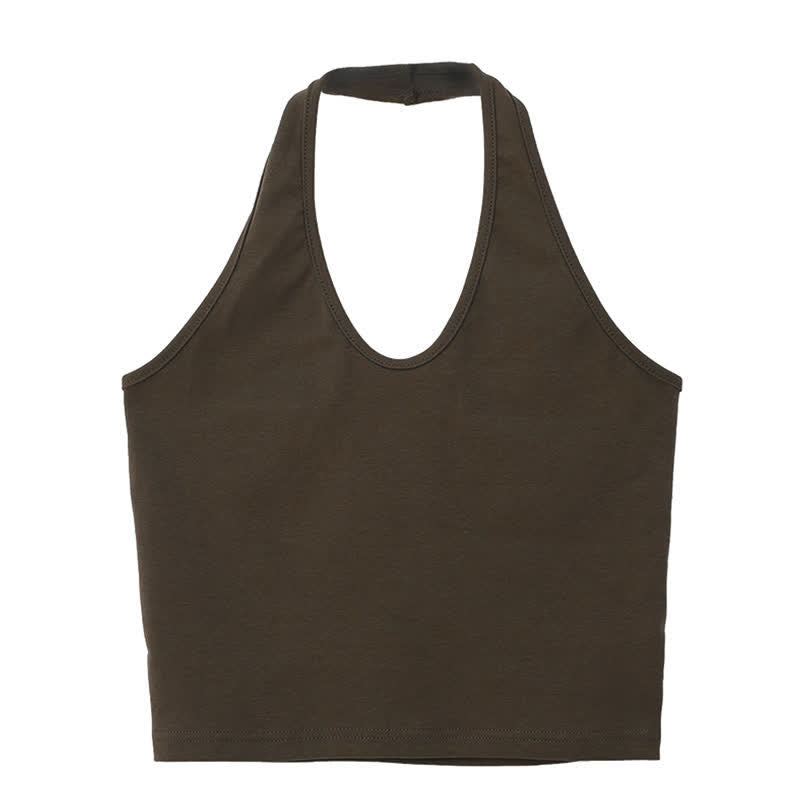 Skirt V-neck Waist Top High Cardigan Halter Cami