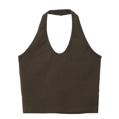 Skirt V-neck Waist Top High Cardigan Halter Cami