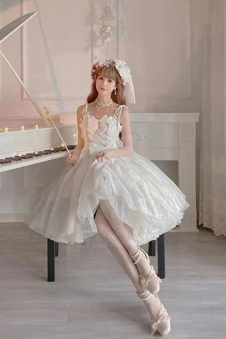 Embroidered Hanayome Bow Sweet JSK Dress