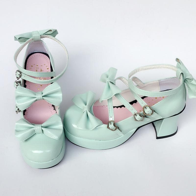 Lolita SP168066 Mint Bow Custom Baby Made Shoes