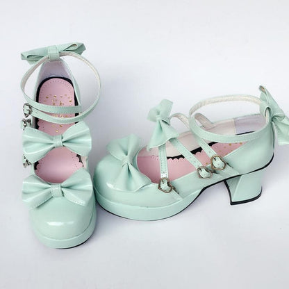 Lolita SP168066 Mint Bow Custom Baby Made Shoes