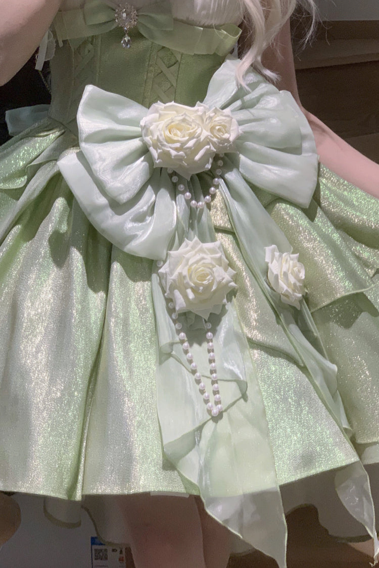 Emerald Hanayome Bow Princess Lolita JSK - Rose Heart
