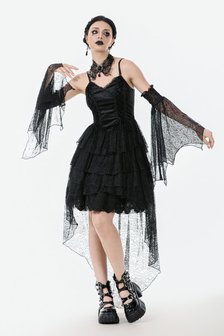Fishtail Lace Gothic Slip Dress for Graduation