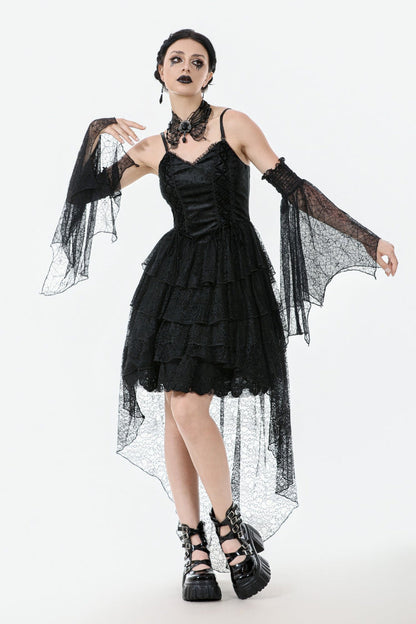 Fishtail Lace Gothic Slip Dress for Graduation