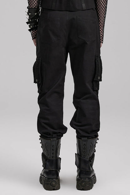Steampunk Trousers with Metal Ring Embellishments