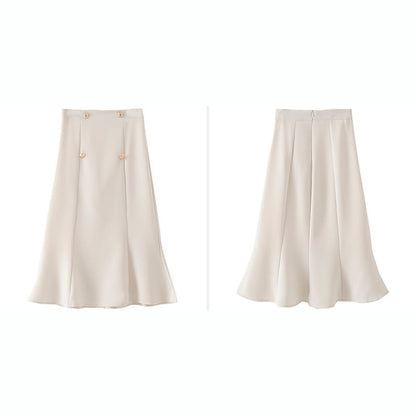 Elegant Flouncing Hem Skirt