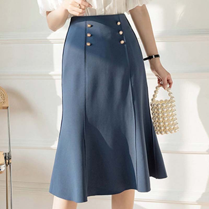 Elegant High Waist Bag Hip Fishtail Skirt