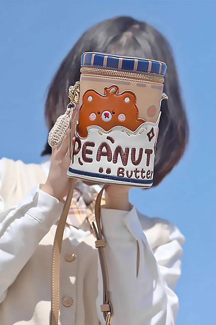 Embroidered Peanut Butter Lolita Bucket Bag