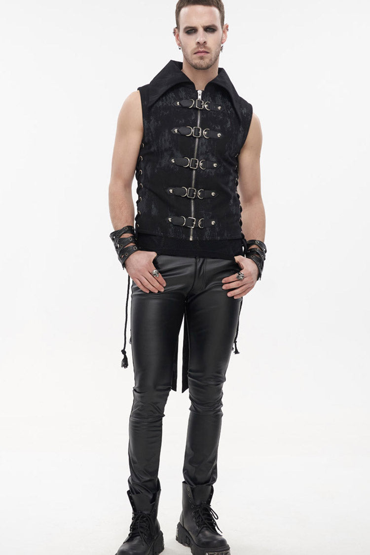 Rebel D-Ring Belted Asymmetrical Tailcoat with Side Slits