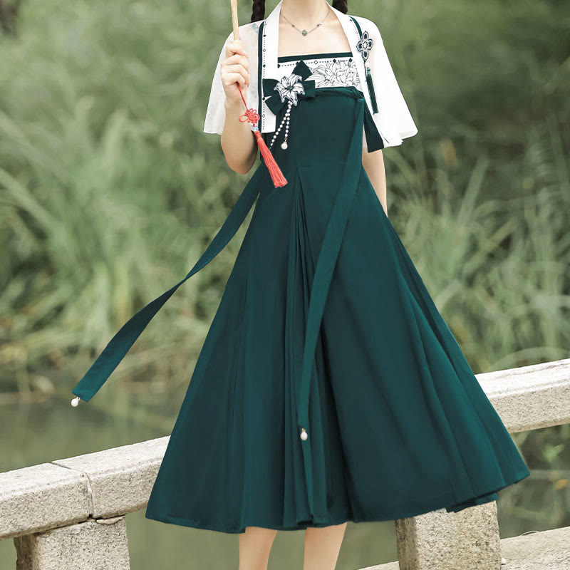 Bowknot Dress Flower Slip Decor