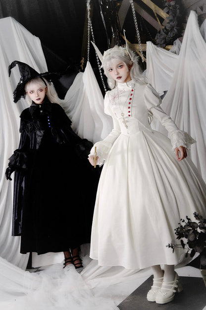 Gothic Lolita Night Poems Embroidery Fishbone Corset Dress