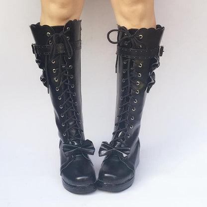 Custom Made Lolita Knee Shoes SP168139 Boots