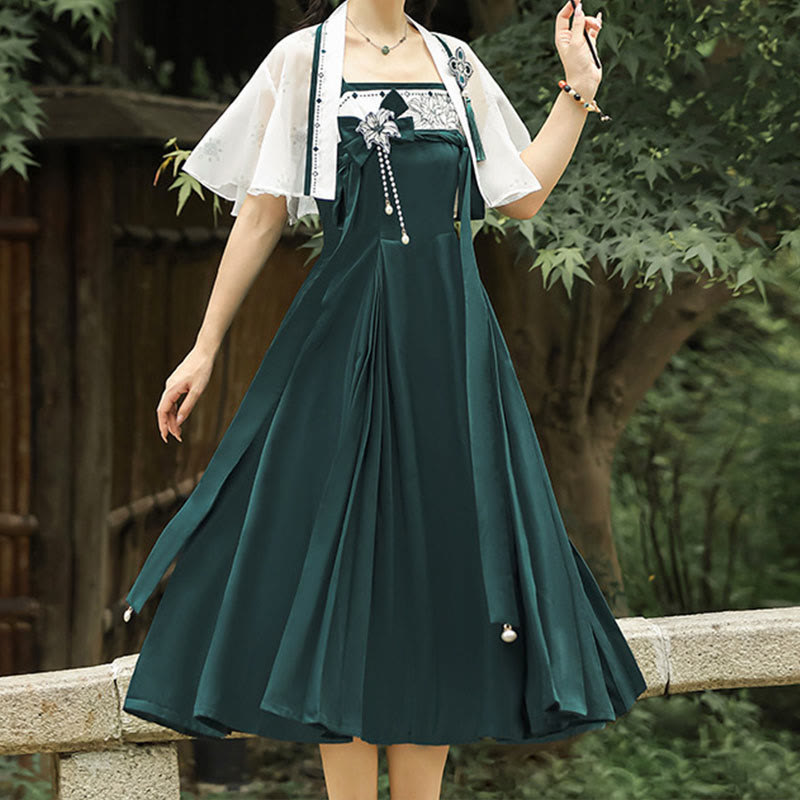 Bowknot Dress Flower Slip Decor