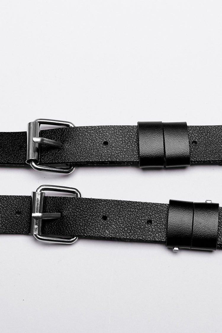 Steampunk Harness for Men with Faux Leather Waist and Leg Straps