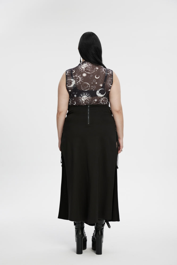 Mesh Eyelet Gothic Top for Women
